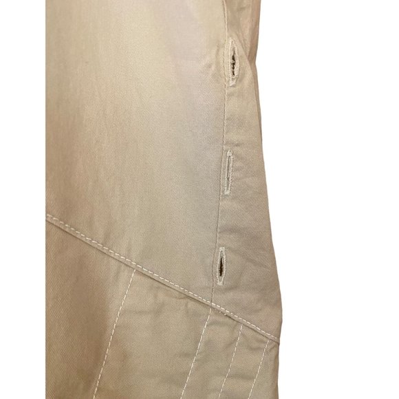 Nike Pants Women Large (12-14) Tan‎ Wide Leg Stretch Button Up Convert to Shorts - Picture 5 of 16